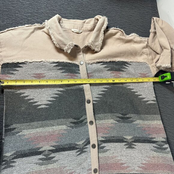 Mystree Aztec Print Jacket In Size Large Slight Oversized Bohemian Style - Picture 8 of 11